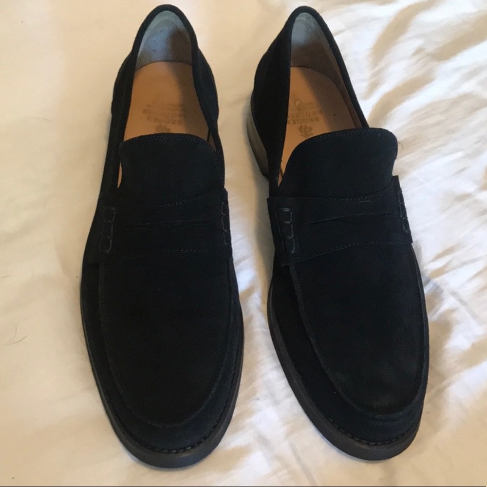 Brooks Brothers Brand New black suede shoes 10.5